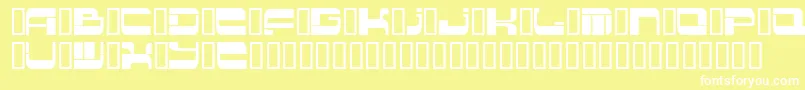 Шрифт Insert 2 – белые шрифты на жёлтом фоне
