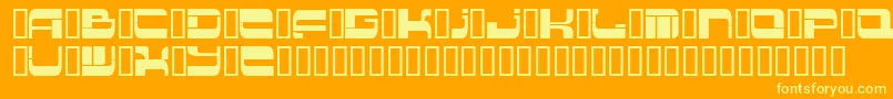 Insert 2-fontti – keltaiset fontit oranssilla taustalla