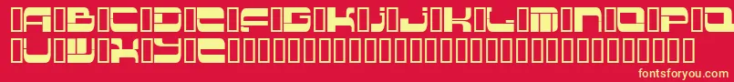 Insert 2-fontti – keltaiset fontit punaisella taustalla