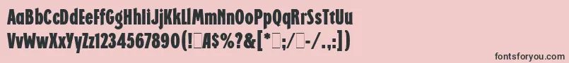 Шрифт RegattaCondensedLetPlain.1.0 – чёрные шрифты на розовом фоне