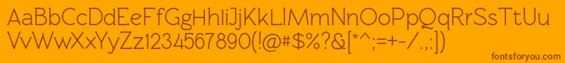 Rawengulkdemibold Font – Brown Fonts on Orange Background