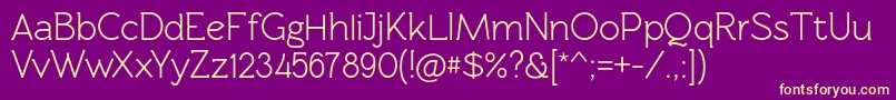 Rawengulkdemibold Font – Yellow Fonts on Purple Background