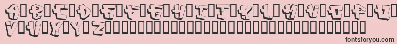 Capconst Font – Black Fonts on Pink Background