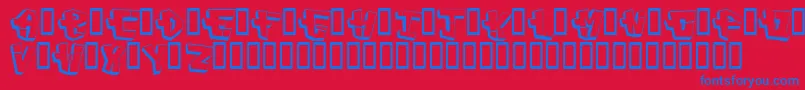 Capconst Font – Blue Fonts on Red Background