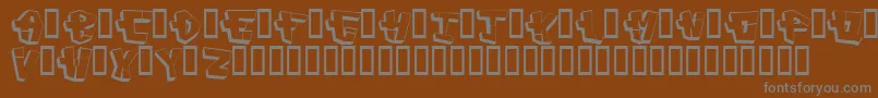 Capconst Font – Gray Fonts on Brown Background