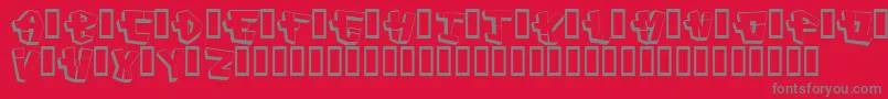 Capconst Font – Gray Fonts on Red Background