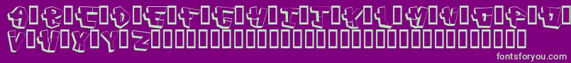Capconst Font – Green Fonts on Purple Background