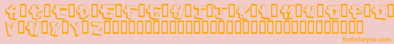 Capconst Font – Orange Fonts on Pink Background