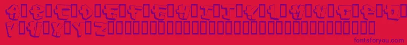 Capconst-Schriftart – Violette Schriften auf rotem Hintergrund