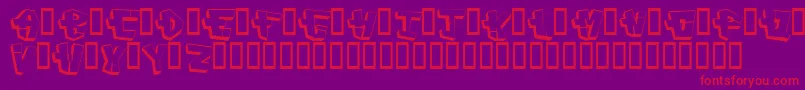 Capconst Font – Red Fonts on Purple Background