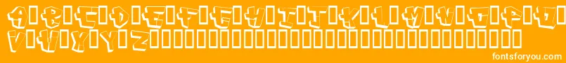 フォントCapconst – オレンジの背景に白い文字