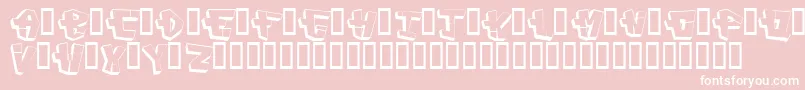 フォントCapconst – ピンクの背景に白い文字