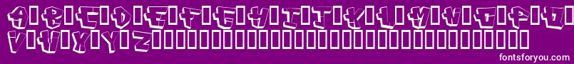 Capconst Font – White Fonts on Purple Background