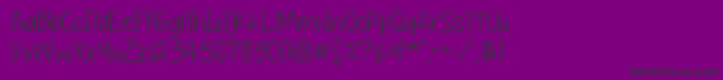 RunningForACause-Schriftart – Schwarze Schriften auf violettem Hintergrund