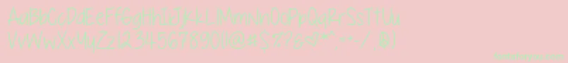 RunningForACause Font – Green Fonts on Pink Background