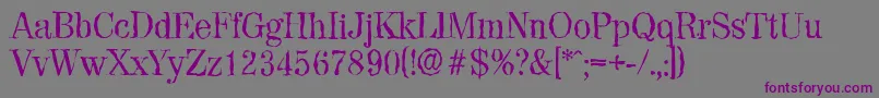 ValenciarandomRegular Font – Purple Fonts on Gray Background