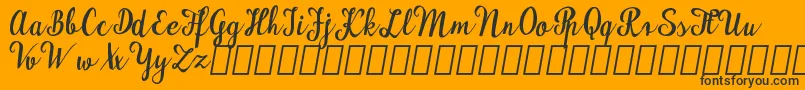 MaudlynDemo Font – Black Fonts on Orange Background