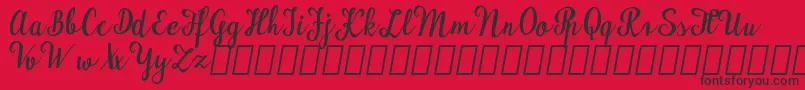 MaudlynDemo Font – Black Fonts on Red Background