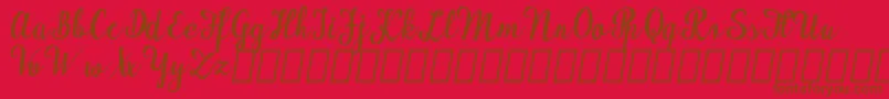 MaudlynDemo Font – Brown Fonts on Red Background