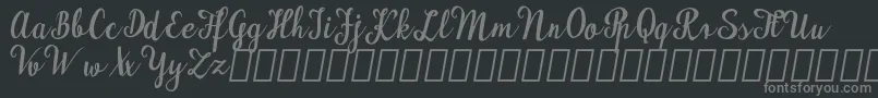 MaudlynDemo Font – Gray Fonts on Black Background