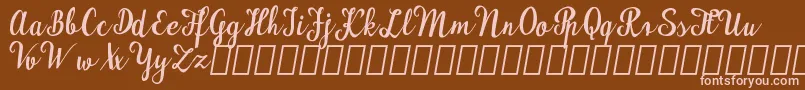 MaudlynDemo Font – Pink Fonts on Brown Background