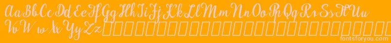 MaudlynDemo Font – Pink Fonts on Orange Background