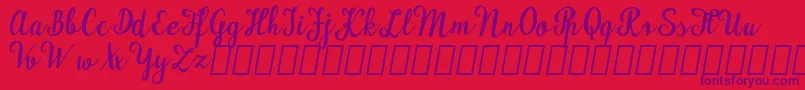 MaudlynDemo Font – Purple Fonts on Red Background