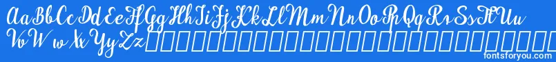 MaudlynDemo Font – White Fonts on Blue Background