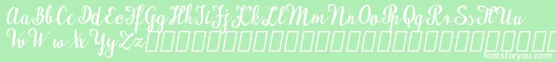 MaudlynDemo Font – White Fonts on Green Background