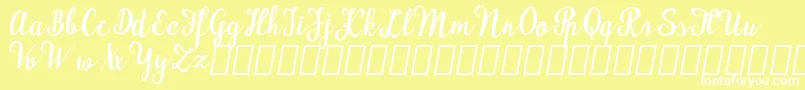 MaudlynDemo Font – White Fonts on Yellow Background