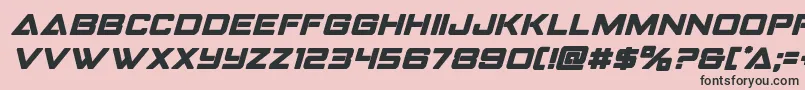 Strikefighterboldital Font – Black Fonts on Pink Background