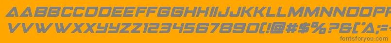 Strikefighterboldital Font – Gray Fonts on Orange Background