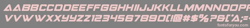 Strikefighterboldital Font – Pink Fonts on Gray Background