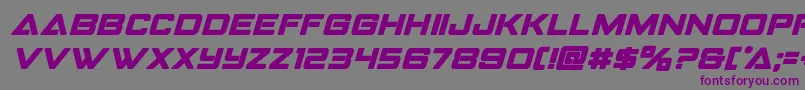 Strikefighterboldital Font – Purple Fonts on Gray Background