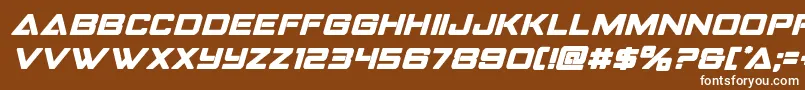 Strikefighterboldital Font – White Fonts on Brown Background