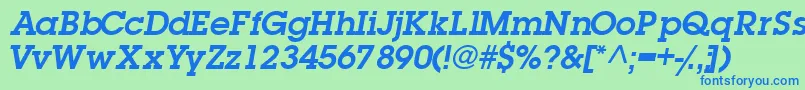 TorrentgraphicsskSemibolditalic Font – Blue Fonts on Green Background