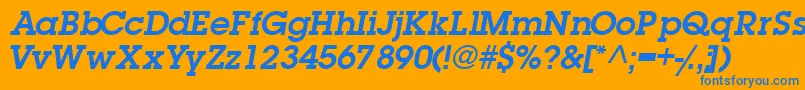 TorrentgraphicsskSemibolditalic Font – Blue Fonts on Orange Background