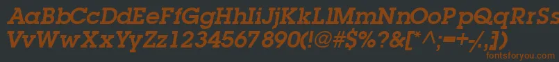 TorrentgraphicsskSemibolditalic-fontti – ruskeat fontit mustalla taustalla