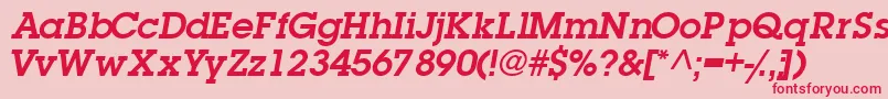 TorrentgraphicsskSemibolditalic Font – Red Fonts on Pink Background