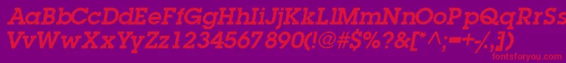 TorrentgraphicsskSemibolditalic Font – Red Fonts on Purple Background