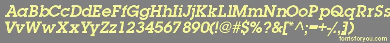 TorrentgraphicsskSemibolditalic Font – Yellow Fonts on Gray Background