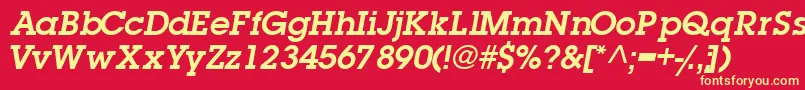 TorrentgraphicsskSemibolditalic Font – Yellow Fonts on Red Background