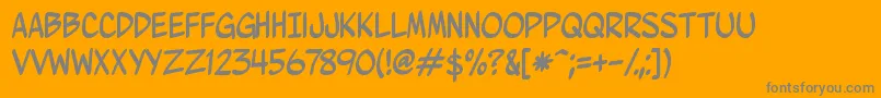 WurmicsBravo Font – Gray Fonts on Orange Background