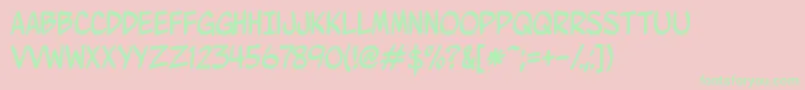 WurmicsBravo Font – Green Fonts on Pink Background