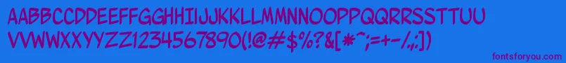 Подробнее о шрифте WurmicsBravo Шрифт WurmicsBravo – фиолетовые шрифты на синем фоне