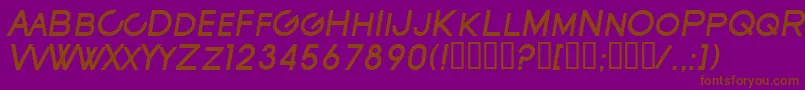 SfNewRepublicScBoldItalic Font – Brown Fonts on Purple Background