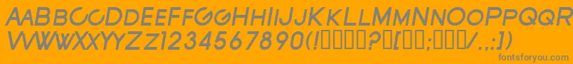 SfNewRepublicScBoldItalic Font – Gray Fonts on Orange Background