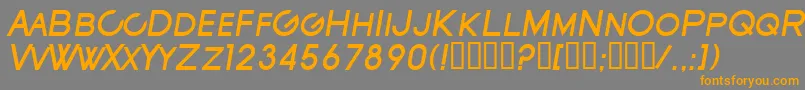 SfNewRepublicScBoldItalic Font – Orange Fonts on Gray Background