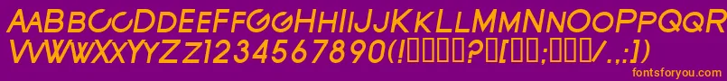 SfNewRepublicScBoldItalic Font – Orange Fonts on Purple Background