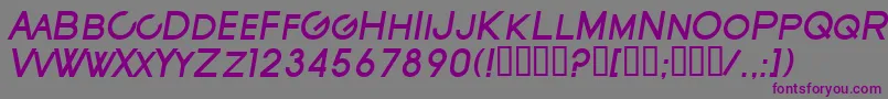 SfNewRepublicScBoldItalic Font – Purple Fonts on Gray Background